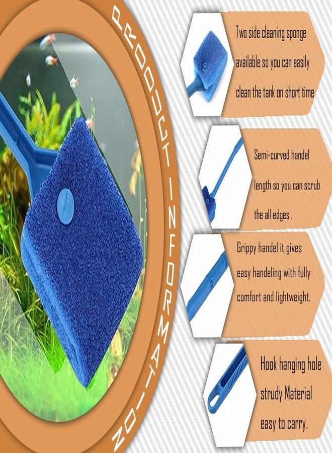 VAYINATO® Double-Sided Blue Sponge Algae Cleaner Brush for Aquariums by Petzlifeworld - Image 4